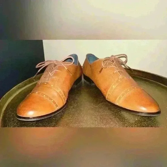 TOMS Oxford Lace-up Dress Shoe in Brown Leather - Picture 7 of 11